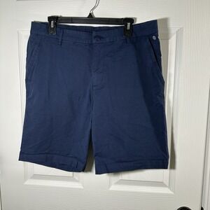 Adidas Men's Twill Shorts Stretch Waist Flat Front Navy 36